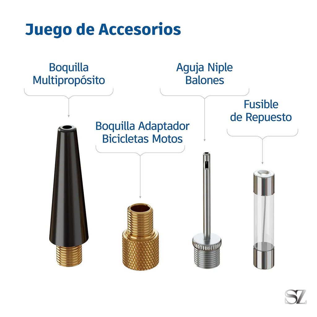 Compresor de Aire Portátil para Carro, Moto y Bicicleta