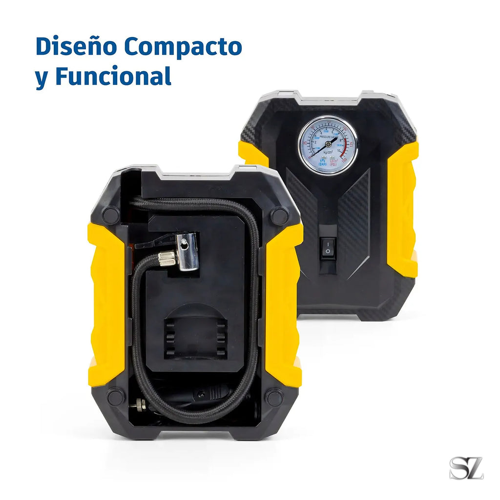 Compresor de Aire Portátil para Carro, Moto y Bicicleta
