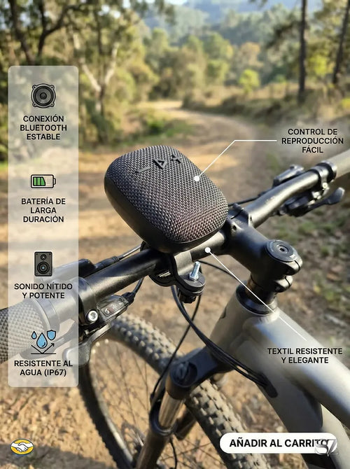 Parlante Bluetooth Impermeable para Bicicleta